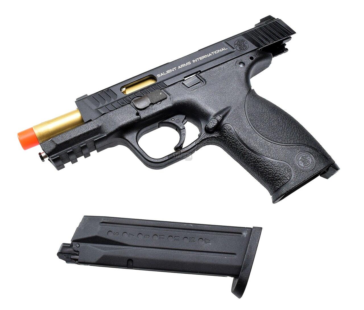 Salient Arms International Smith And Wesson Mandp 9 Full Size Fullsemi Auto Gas Blowback Airsoft 1068